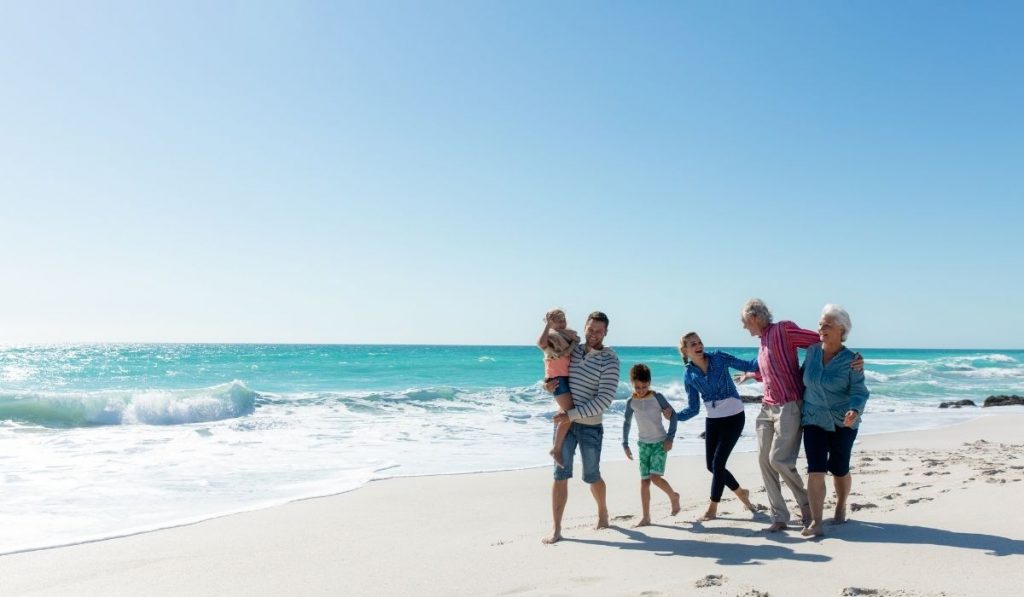 family bonding at the beach - ee220319